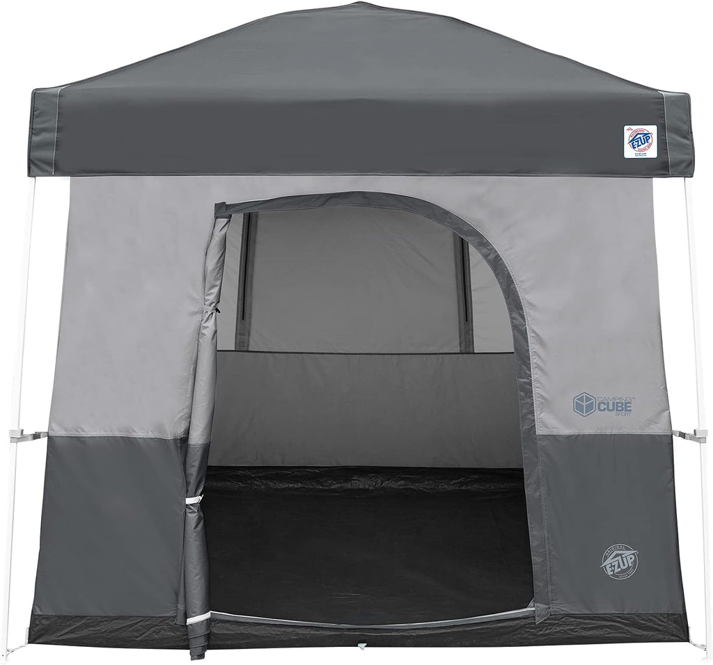 E-Z UP Camping Cube Sport, Converts 10' Angled Leg Canopy into Camping Tent