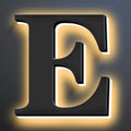 Backlit Illuminated LED Home Address Numbers 18 Inch, Modern Lighted Up Address Signs Make A Statement, Large Stainlesss Steels House Numbers With LED Lights,E