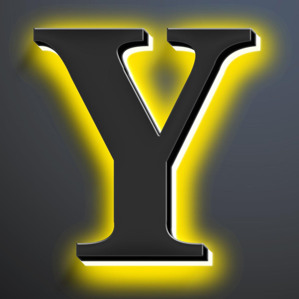 Backlit LED Illuminated House Numbers For Outside 16 Inch, Stainless Steel, Illuminated Home Address Numbers, Modern Lighted Address Signs For House, Black Finishes,Y