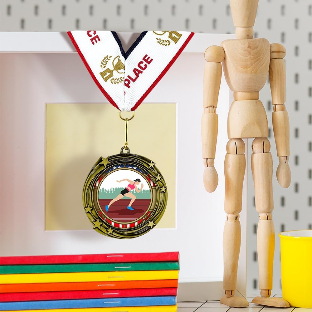 All Quality Stars Design Track and Field Medal (Female) | Competition Metal Medal - 1st, 2nd, 3rd Place