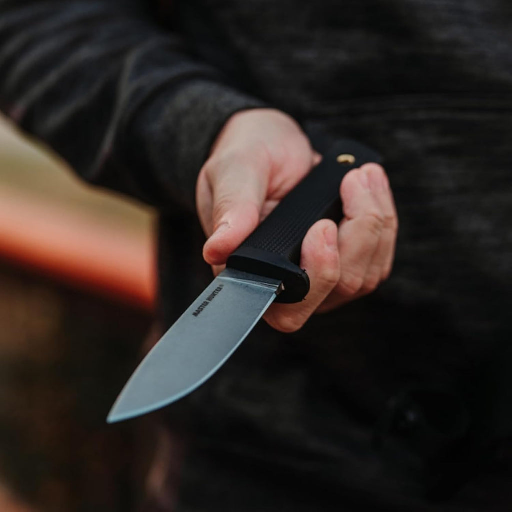 Cold Steel Master Hunter 4.5' CPM 3V Drop Point Razor-Sharp Blade 4.75' Kray-Ex Handle Hunting Fixed Blade Knife w/Secure-Ex Sheath