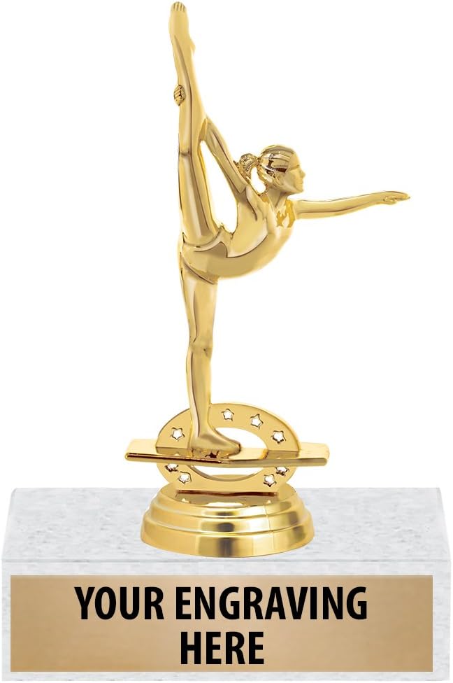 Crown Awards 6' Gold Gymnastics Trophies - Girls Gymnastics Leghold Award Trophy Prime