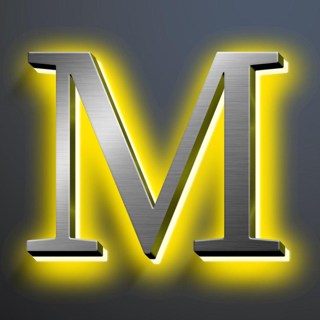 Illuminated LED House Numbers 20', Modern Upscale Look, Backlit LED Illuminated Home Address Number, Stainless Steel Hand-Polished For Lighted House Address Signs,M