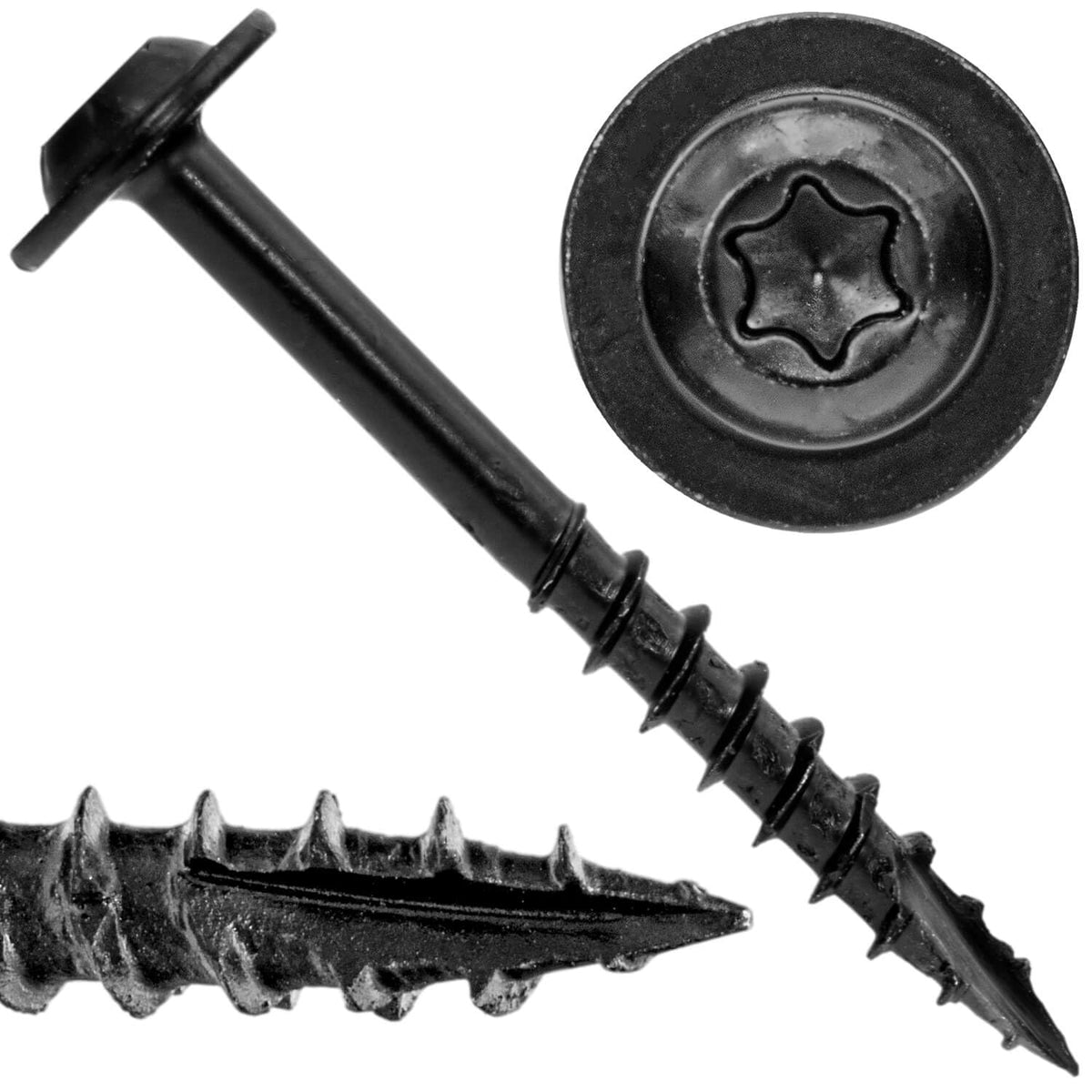 #8 x 1-5/8' Round Washer Head Truss Head Screw. Torx/Star Drive Head Wood Screws. Multipurpose Cabinet, Furniture, Siding and Trim and General Construction - 19 Pounds ~3000 Screws