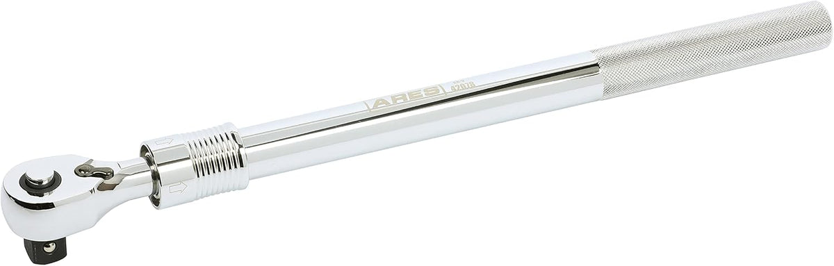 ARES 42078 – 3/4-Inch Drive Quick Release Extendable Ratchet - 72-Tooth Gear with 5 Degree Sweep – Handle Extends from 19.5 Inches to 30 Inches – Quick Release Drive Tang Locks Socket Securely
