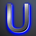 Illuminated Address Number 20 Inch, Backlit Illuminated LED House Number Enhanced Visibility, Modern Stainless Steel Lighted Address Signs, Brushed Silver, Blue Light,U