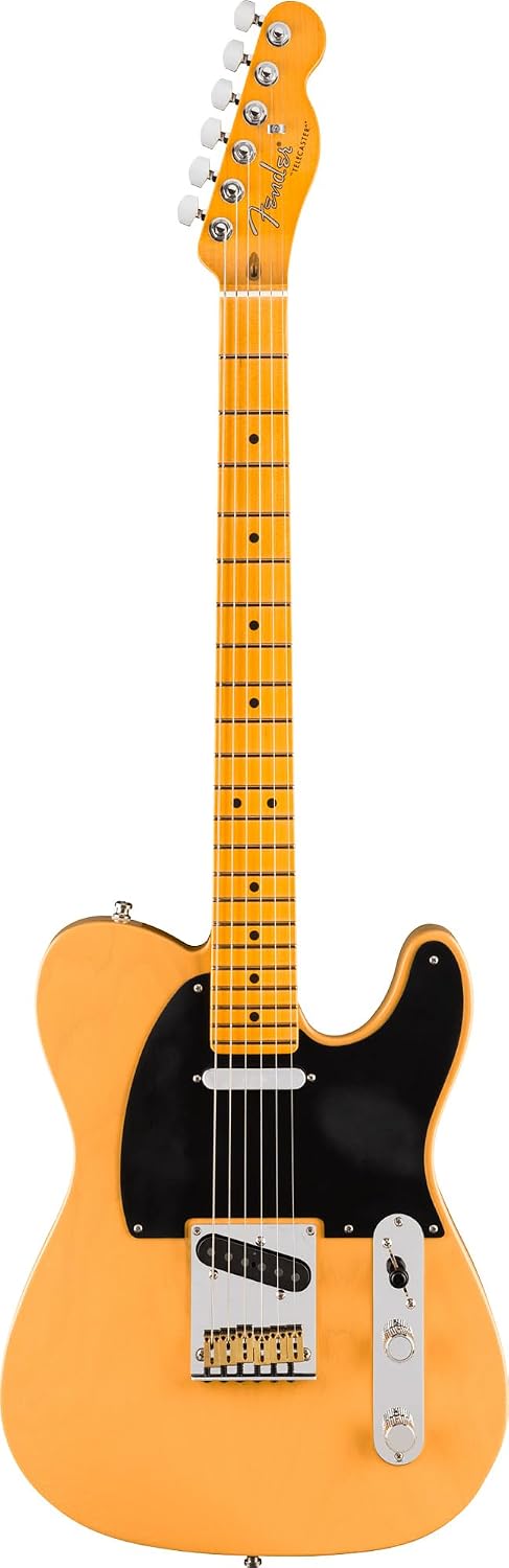 Fender American Ultra Luxe Vintage '50s Telecaster Electric Guitar - Butterscotch Blonde, Heirloom Lacquer