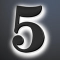 Backlit LED Illuminated House Numbers 20 Inch, Large Modern Lighted Home Address Numbers For Outside, Metal House Numbers With LED Lights, Illuminated Address Signs.