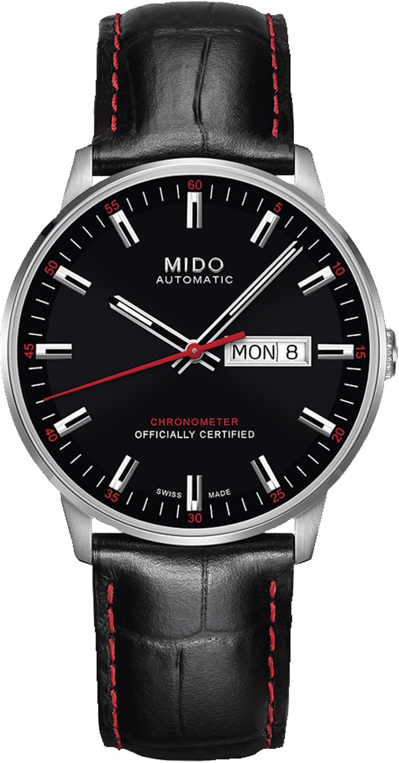 MIDO Commander Chronometer - COSC Certified Swiss Automatic Watch for Men - 40mm Stainless Steel Case