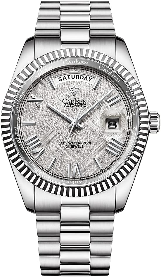 CADISEN Men's Automatic MIYOTA 8285 Mechanical Watch Casual Watches for Men Waterproof Sapphire