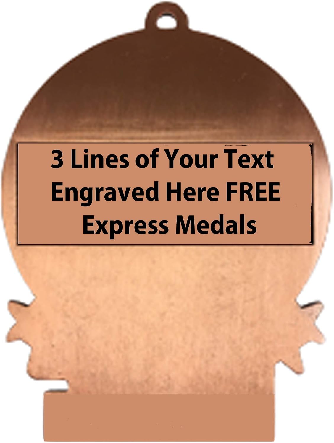 Express Medals Large 3' 5k Run Race 3rd Place Medal Bronze with 3 Lines of Personalized Free Engraving and Neck Ribbon Award Trophy XMD