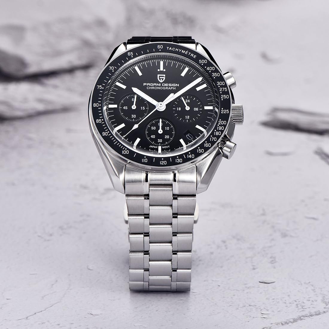 Pagani Design 1701 V3 Men's Chronograph Quartz Dial 40mm VK63 Movement Stainless Steel Mirror Sapphire Watch 100 Meter Water Resistant Sport Watch
