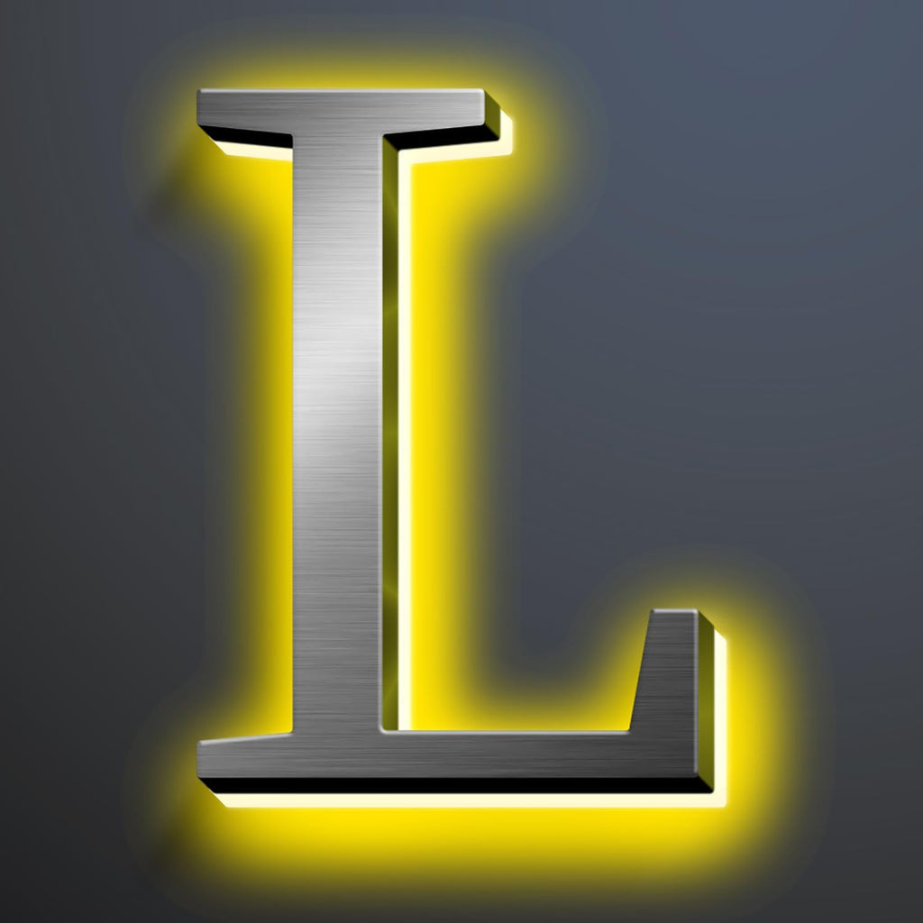 Illuminated LED House Numbers 20', Modern Upscale Look, Backlit LED Illuminated Home Address Number, Stainless Steel Hand-Polished For Lighted House Address Signs,L