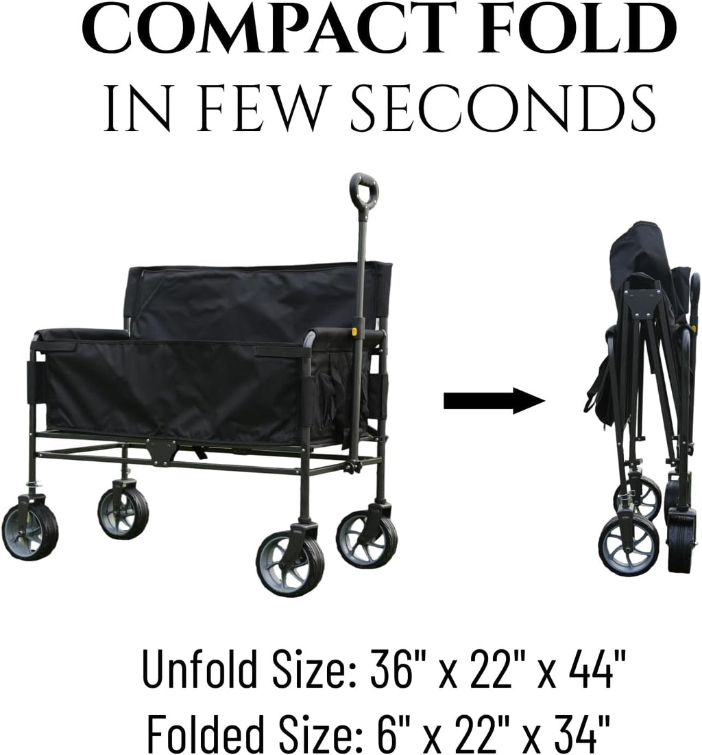 Upgraded Wagon Chair for Adults, Black