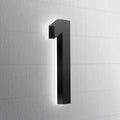 Backlit LED Illuminated House Numbers,Matte Black, Modern Address Signs Lighted Plaque For Outdoor Indoor, Weatherproof And Corrosion Resistant, Day & Night,20 Inch,1
