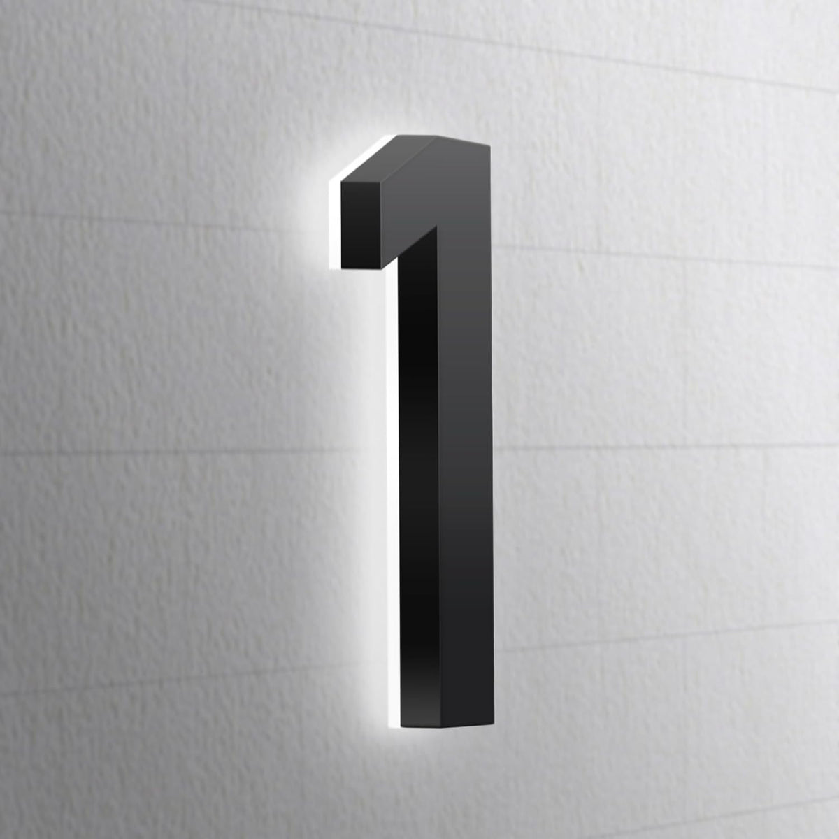 Backlit LED Illuminated House Numbers,Matte Black, Modern Address Signs Lighted Plaque For Outdoor Indoor, Weatherproof And Corrosion Resistant, Day & Night,20 Inch,1
