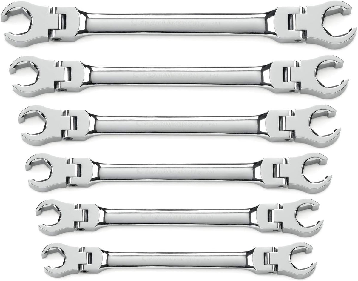GEARWRENCH 6 Pc. Flex Flare Nut Wrench, Metric - 81911D