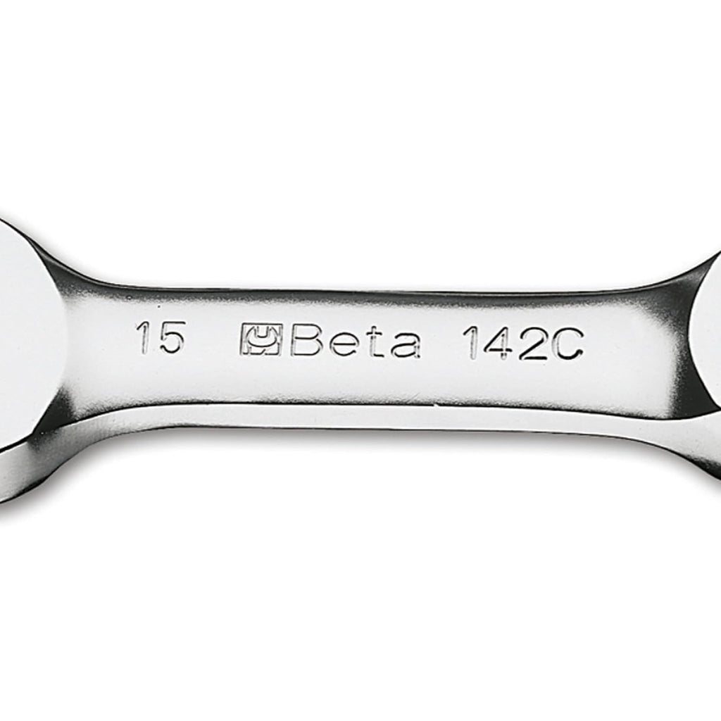 Beta 142 Short Series, Set of 12, 12-Point Ratcheting Combination Wrenches, Stubby, Metric 8mm-19mm