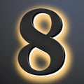 Backlit Illuminated LED Home Address Numbers 18 Inch, Modern Lighted Up Address Signs Make A Statement, Large Stainlesss Steels House Numbers With LED Lights,8