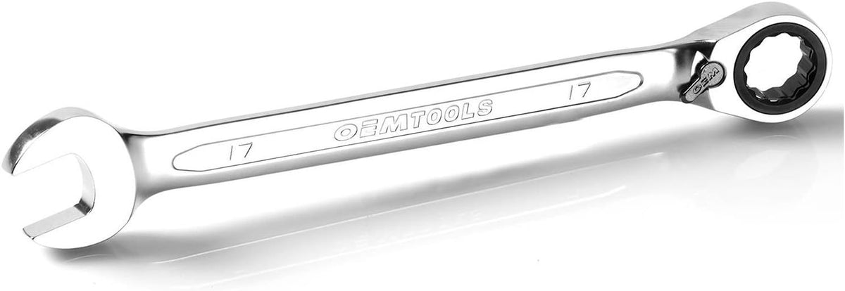 OEMTOOLS 23988 12PC Reversible Metric Ratcheting Wrench Set, Posi-Grip Ratchet Wrench Set, Metric Wrench Set 8-19 mm, Cr-V Ratchet Wrenches, EVA Storage Case Wrench Organizer