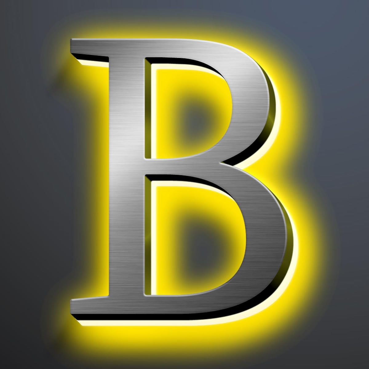 Illuminated LED House Numbers 20', Modern Upscale Look, Backlit LED Illuminated Home Address Number, Stainless Steel Hand-Polished For Lighted House Address Signs,B