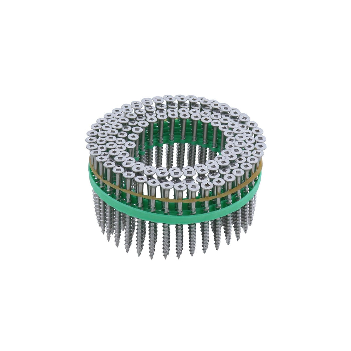 Muro #8 x 2-1/2' Twinfast Coarse Thread Bugle Head #2 Square Drive T17 Sharp Point Screw Tip, Stainless Steel (Type 305) Coating- Coil 1800 pc for Wood to Wood