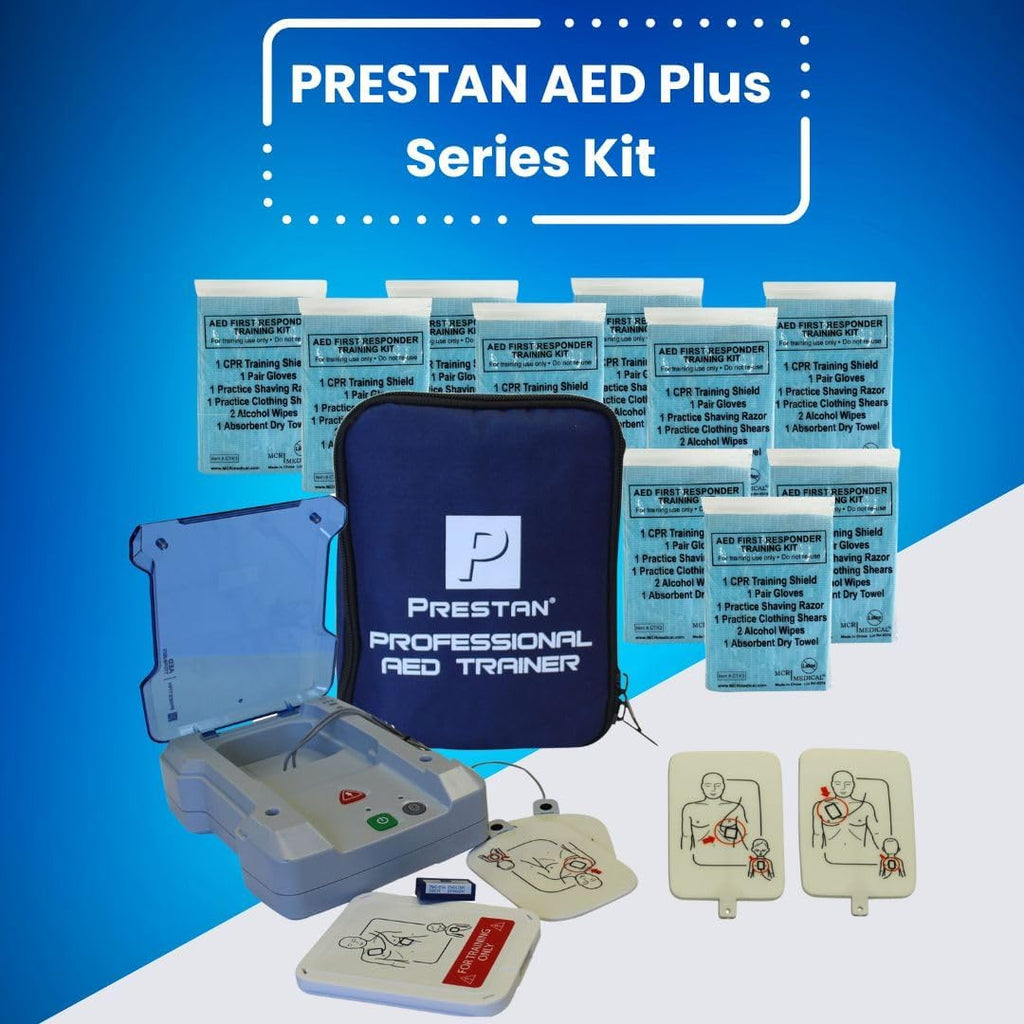 MCR Medical Prestan AED Plus Series, Replacement Pads, & Pack of 10 of CTK3