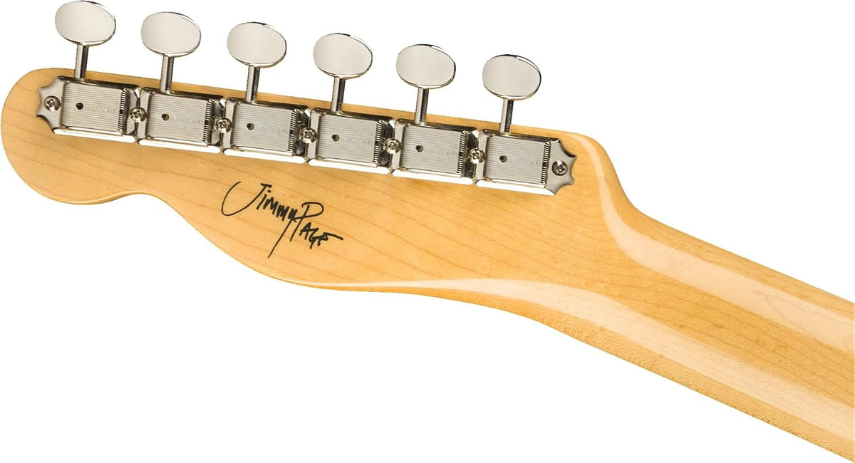 Fender Jimmy Page Mirror Telecaster - White Blonde Bundle with Tweed Case, Strap, Cable, and Guitar Cleaning Kit