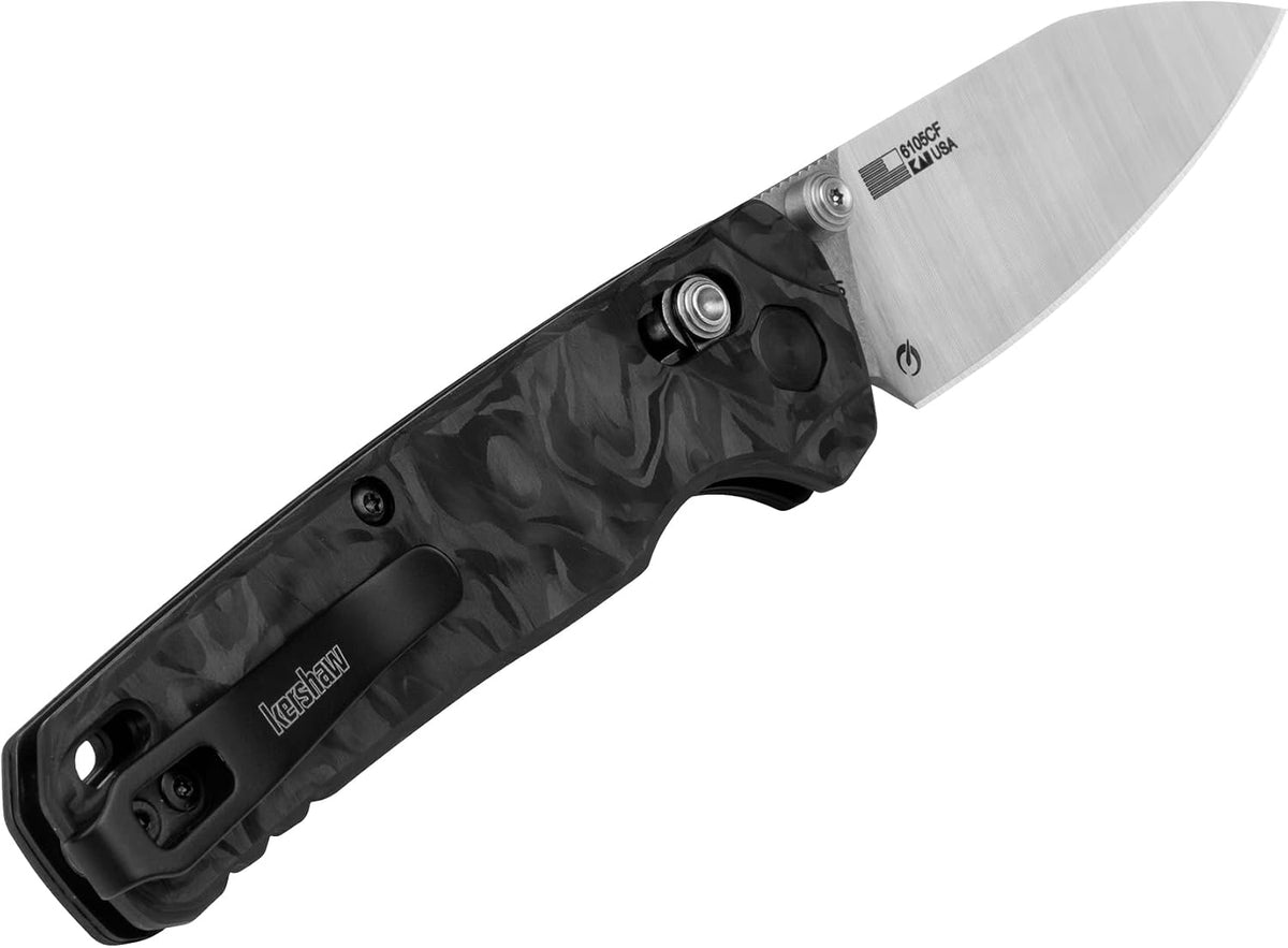 Kershaw Bel Air Pocket Knife, Made in the USA, 3.4 inch CPM MagnaCut Steel Blade, EDC Design, Duralock Locking Mechanism, Manual Folder, Pocketclip