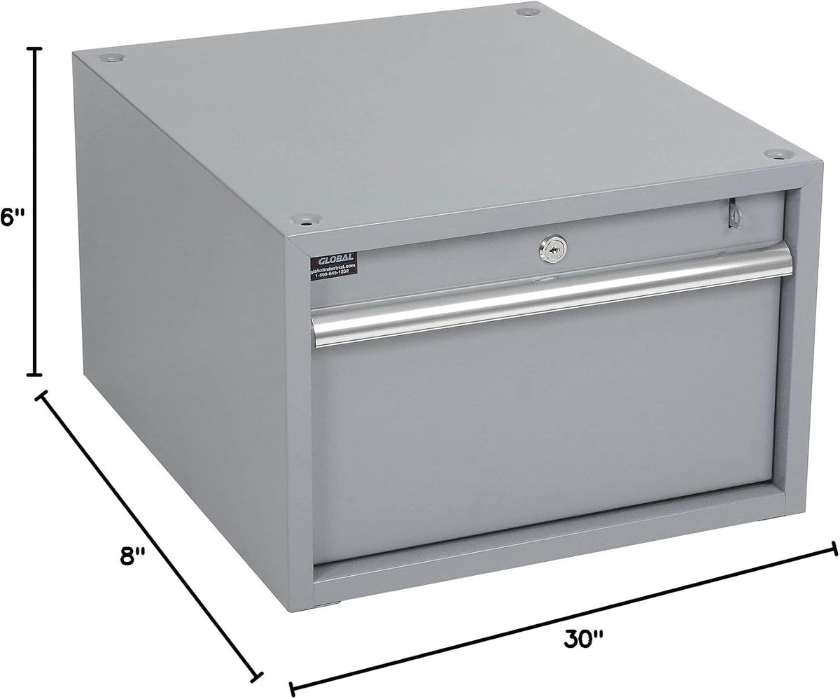 Global Industrial Stacking Workbench Drawer, Gray, 12'H