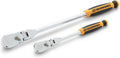 GEARWRENCH 2 Piece 1/4inch and 3/8inch Drive 120XP Flex Head Teardrop Ratchet Set, Dual Material - 81204P