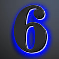 Illuminated House Numbers Increase Safety And Style 18 Inch, Backlit LED Address Number For Enhanced Visibility, Lighted Up Address Number, Modern Metal Signs,6