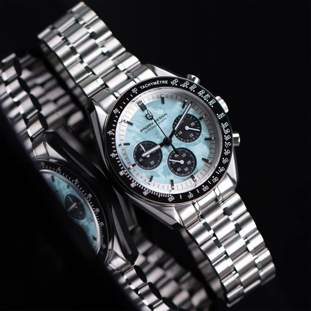 Pagani Design 1701 V3 Men's Chronograph Quartz Dial 40mm VK63 Movement Stainless Steel Mirror Sapphire Watch 100 Meter Water Resistant Sport Watch