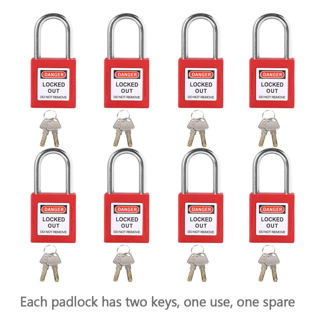 Lockout Tagout Kit, Electrical Loto Kit with Clamp-On Circuit Breaker Lockout, Lock Out Tags, Lockout Safety Padlocks, Lock Out Tag Out Kits for Vehicles/Automotive in Electrical/Industrial/Mechanical