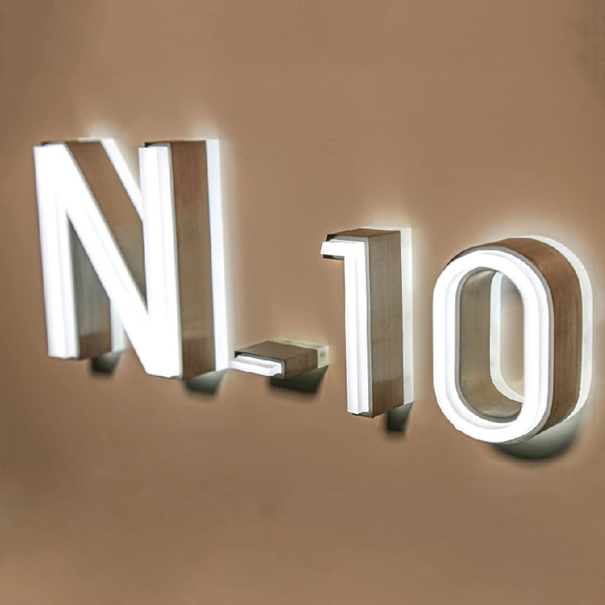 12' Modern LED House Numbers 6000K LED, Lighted House Address Numbers, Illuminated LED Address Numbers For House, LED House Numbers Signs For Outside,7
