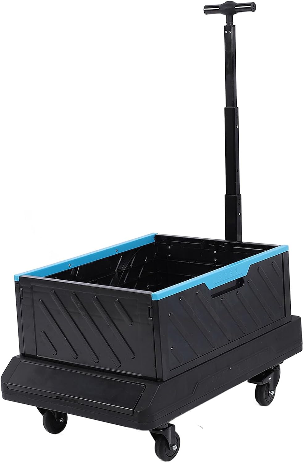 Collapsible Wagon Converts with 132.3lbs Load Capacity, Foldable Wagon, Heavy Duty Folding Utility Wagon for Outdoor Sports, Camping, Garden, Shopping, Beach