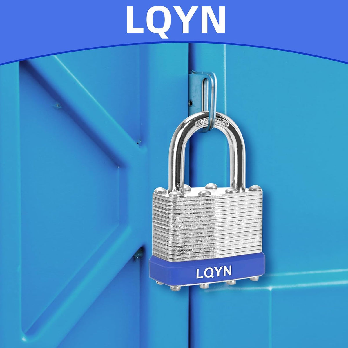 Padlocks with Same Key, LQYN 48 Pcs Laminated Keyed Padlock (1-9/16', 40mm), Keyed Alike Locks, Normal Shackle, for Storage Locker, Hasp Latch, Toolbox, Sheds
