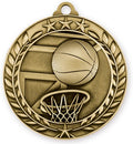 Basketball Sports Medals, Award Medals Hoops Medallion Gold Medals - Multiple Options in Quantities 1-50 -Custom Neckbands