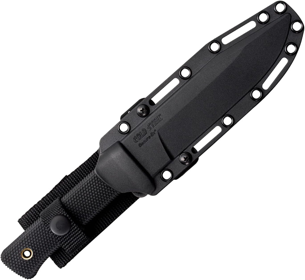 COLD STEEL SRK 6' CPM 3V Clip Point Razor-Sharp Blade 4.75' Kray-Ex Durable Handle Tactical Fixed Blade Knife w/Secure-Ex Sheath