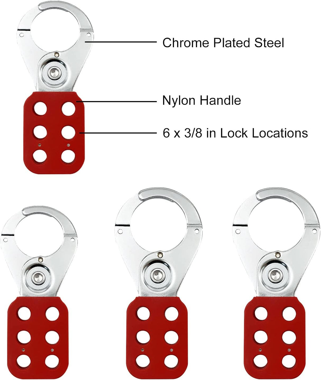 Lockout Tagout Station,Loto Kits, Includes 14 Key Different Padlocks with Numbers, 4 Lockout Hasps, 40 Lockout Tags, 20 Nylon Cable (Big Lock Station) Yellow