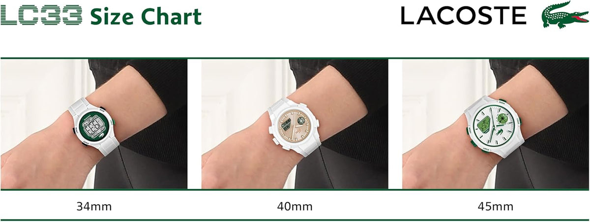Lacoste LC33 Women's Analog-Digital Quartz Watch with Chronograph, Alarm and Calendar