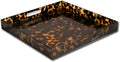 VIDA Acrylic Tortoise Large Square Tray With Handles