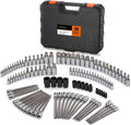 107-Piece Allen and Torx Bit Socket Set, 1/4', 3/8' and 1/2' Drive Hex/Ball End Hex/Extra Long Tamper Proof Torx SAE & Metric Bit Set