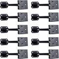 Renovators Supply Manufacturing Black Wrought Iron Wire Hasp Lock 3' X 1' Rust Resistant Antique Wire Style Hasp Latches Safety Padlock Clasps for Cabinets, Chests Or Doors with Screws Pack of 10