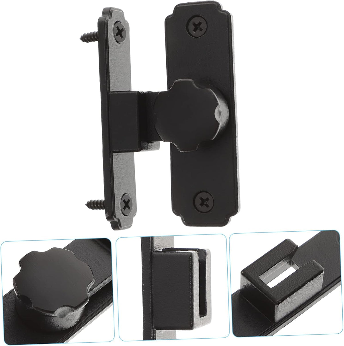 4pcs Sliding Door Lock Screen Door Lock barn Door Lock Door Chain Lock Heavy Duty hasp Door Hook Lock 90 Degree latches Door latches Self-Locking Buckle Locking Lever deadbolt Lock