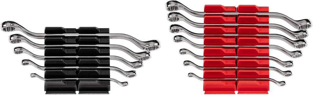 TEKTON 45-Degree Offset Box End Wrench Set with Modular Organizers, 12-Piece (1/4-13/16 in., 6-19 mm) | WBE95301
