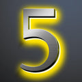 Illuminated LED House Numbers 20', Modern Upscale Look, Backlit LED Illuminated Home Address Number, Stainless Steel Hand-Polished For Lighted House Address Signs,5