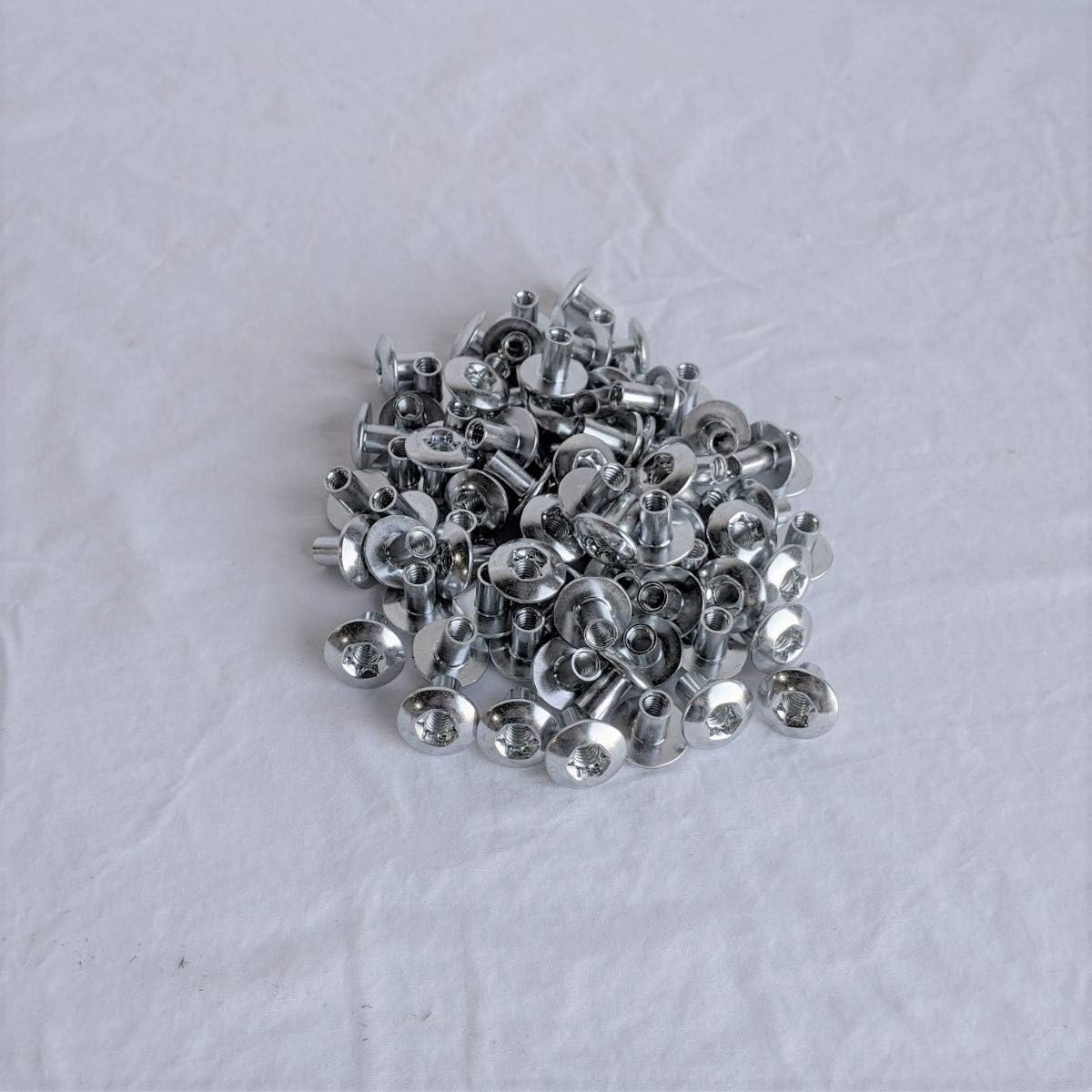 Kay Trailer Door 100 Pcs 5/16' Truss Barrel Nut Dome Head Bolt Full Pass Thru Open Ended