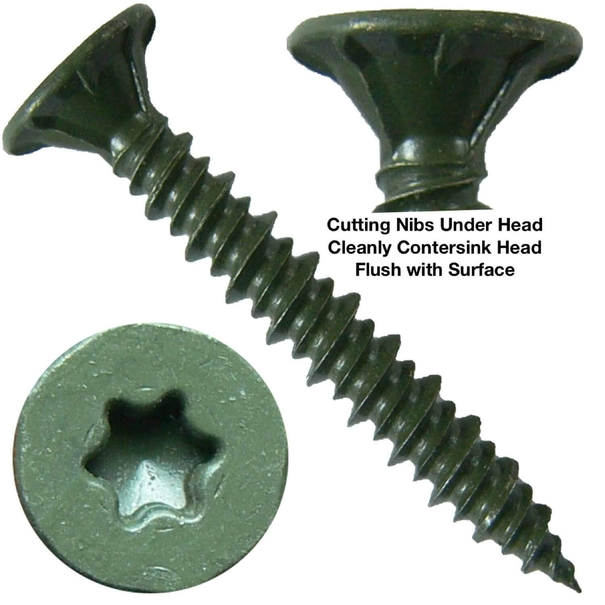 Jake Sales #10x1-1/4 Cement Board Star Head Screws Sharp Point for Fastening Cement Backer Board/Cement Board/Tile Board - T-25 Torx Head (Full Box 5000 Screw Count)