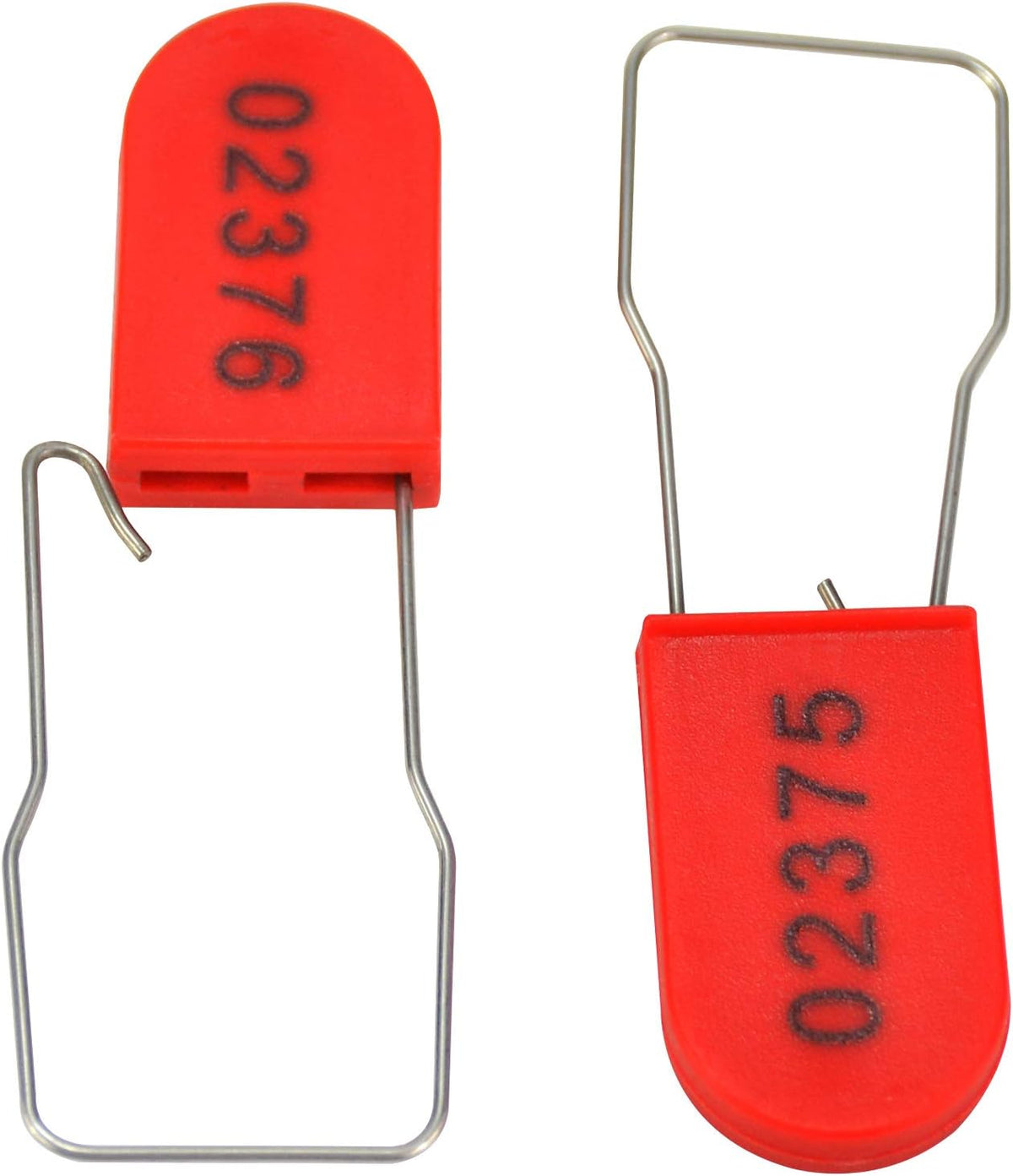 1000 PCS Plastic Wire Padlocks, Numbered Plastic Padlocks Security Seals Electric Meter Seal Disposable Anti-Tamper Locks, Red